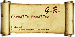 Gerhát Renáta névjegykártya