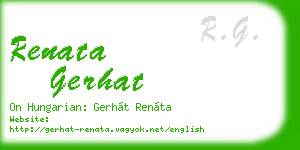 renata gerhat business card