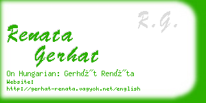 renata gerhat business card